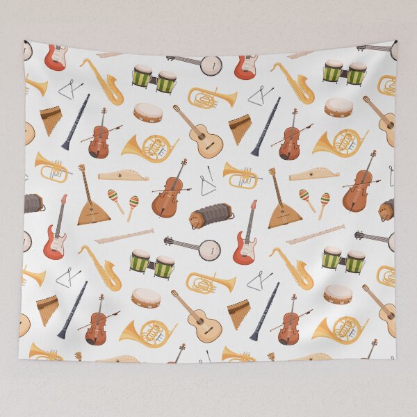 Item preview,  Musical Instruments in Allover Design designed and sold by TeeGeeTees.