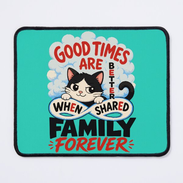 Item preview, Cute Cat Family Forever Art Print designed and sold by Nadiename.