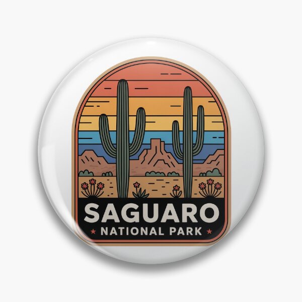 Item preview, Saguaro National Park Vintage Travel Badge designed and sold by Teelogic.