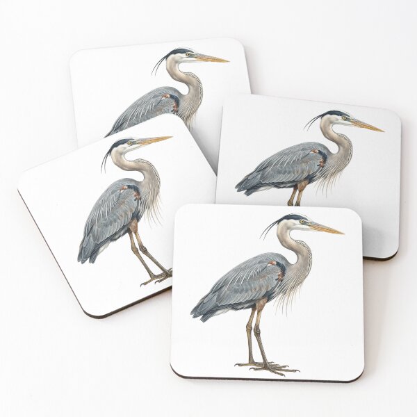 Item preview, Great Blue Heron Realistic Audubon Vintage Bird Illustration for Bird Watchers designed and sold by raedattia.