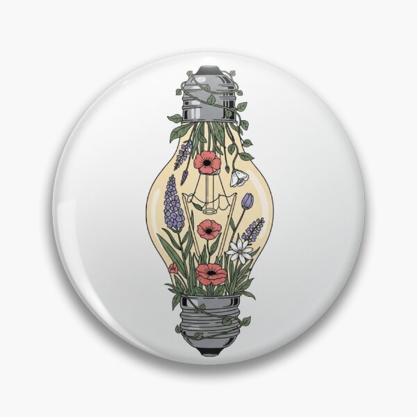 Item preview, Floral Lightbulb Botanical Wildflower Cottagecore Art designed and sold by Dzblack.