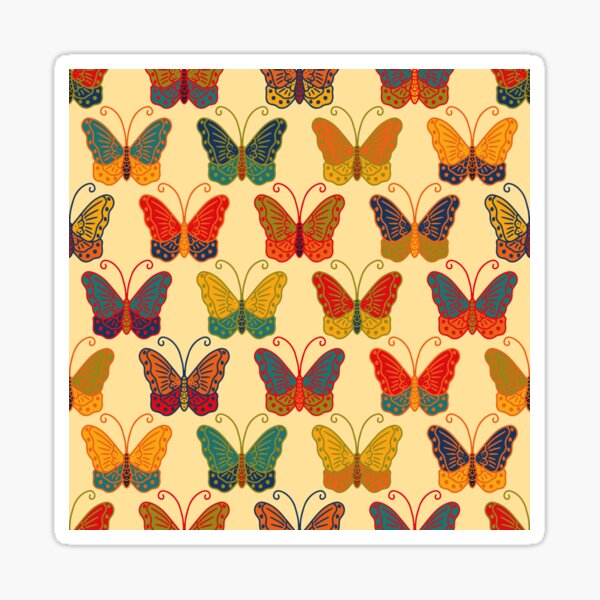 Item preview, 70s Retro Butterfly Pattern Earthy Boho Whimsical designed and sold by chriswo-design.