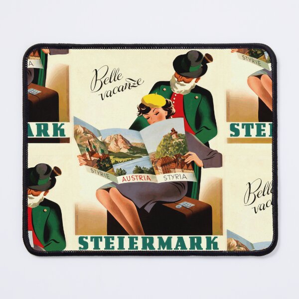 Item preview, Vintage Steiermark Travel Poster | Art Deco & Modernist Style | Mid-20th Century Austria Tourism | Elegant Wall Art designed and sold by artofuniverse.