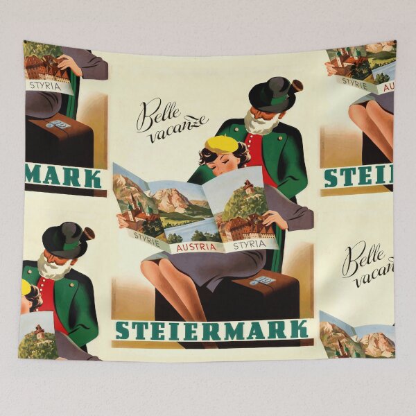 Item preview, Vintage Steiermark Travel Poster | Art Deco & Modernist Style | Mid-20th Century Austria Tourism | Elegant Wall Art designed and sold by artofuniverse.
