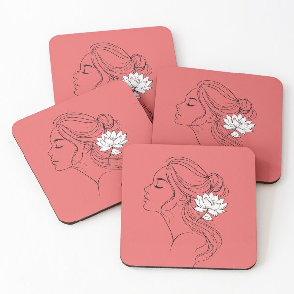 Item preview, Lotus Elegance | Minimalist Woman and Lotus Design designed and sold by VasiArtLab.