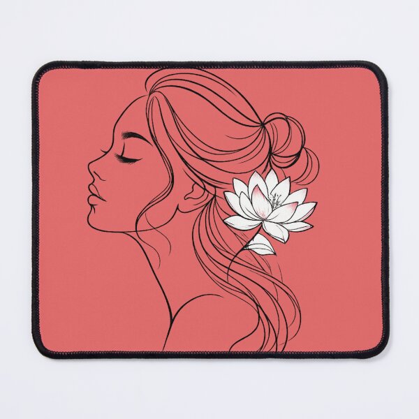 Item preview, Lotus Elegance | Minimalist Woman and Lotus Design designed and sold by VasiArtLab.