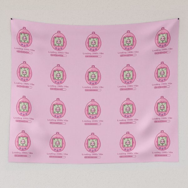 Item preview, Loading 2000s Vibe – Pink Y2K Pixel Tamagotchi Sticker designed and sold by ManggaeJM.
