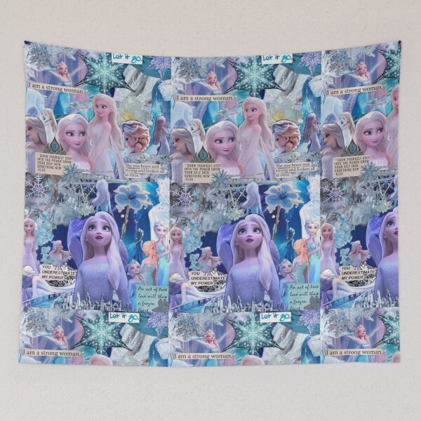 Item preview, Elsa Frozen Blue Ice Aesthetic Dreamy Princess Collage designed and sold by lilacWhim.
