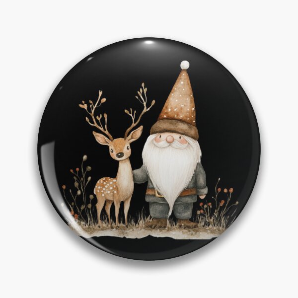 Item preview, Gnome and Deer in Forest Scene designed and sold by toKencrong.