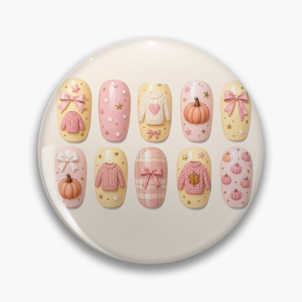 Item preview, Coquette Fall Nails Pumpkin Sweater Bow Aesthetic designed and sold by Yellowriversss.