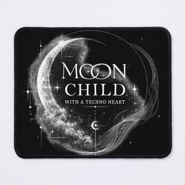 Item preview, Moon child with a techno heart designed and sold by BEASTATE.