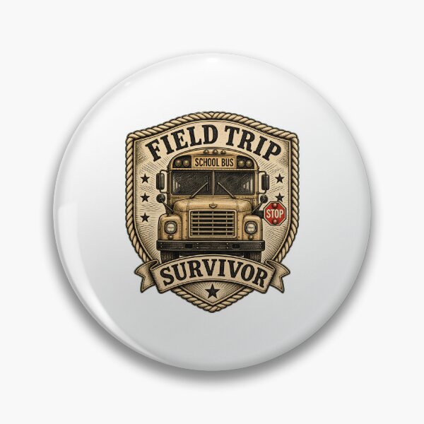 Item preview, Field Trip Survivor — Funny School Bus Teacher Badge Shirt designed and sold by Uglyandcute.