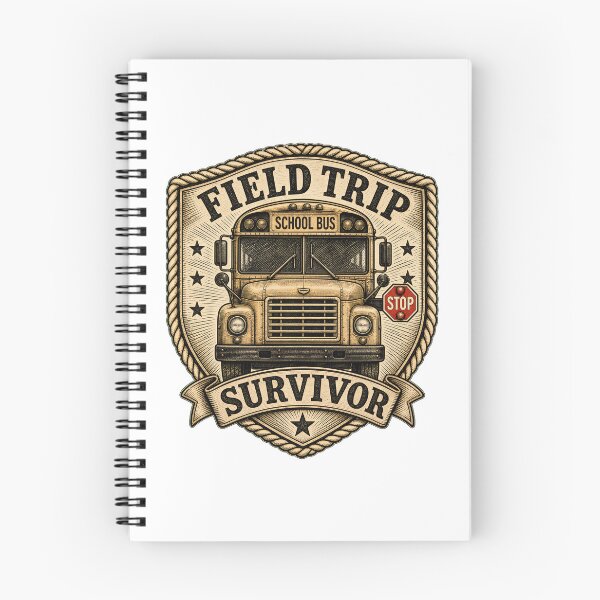 Item preview, Field Trip Survivor — Funny School Bus Teacher Badge Shirt designed and sold by Uglyandcute.
