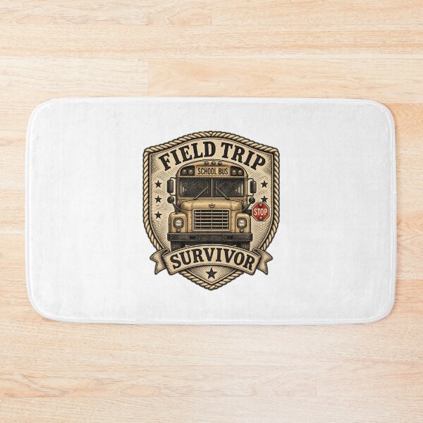 Item preview, Field Trip Survivor — Funny School Bus Teacher Badge Shirt designed and sold by Uglyandcute.