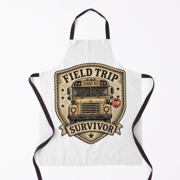 Item preview, Field Trip Survivor — Funny School Bus Teacher Badge Shirt designed and sold by Uglyandcute.