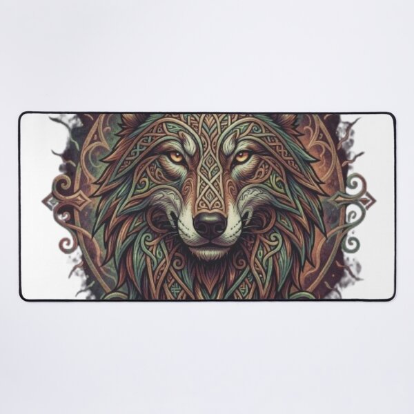 Item preview, Wolf Head Dynamic Celtic designed and sold by Kirrindy Designs.