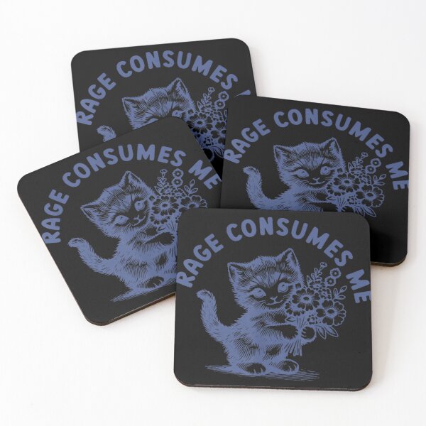 Item preview, Rage Consumes Me Cat Flower Cute Kitty Cat Meme designed and sold by gremsing25.