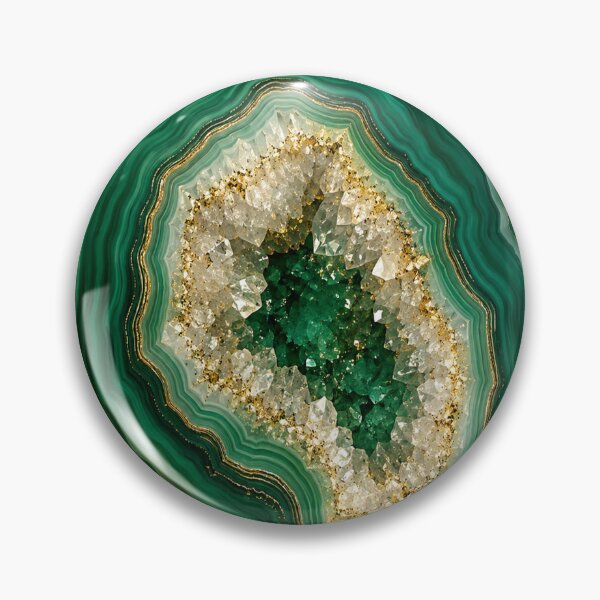 Item preview, Emerald & Gold Agate Slice designed and sold by teemix.