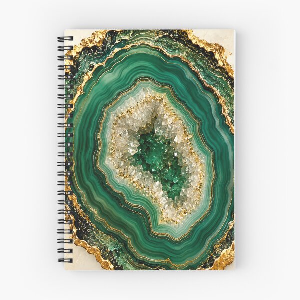 Item preview, Emerald & Gold Agate Slice designed and sold by teemix.