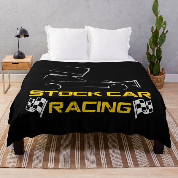 Item preview, Stock Car Racing Car With Chequered Flags designed and sold by AmyCheneve.