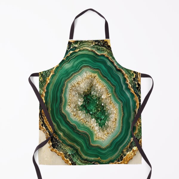 Item preview, Emerald & Gold Agate Slice designed and sold by teemix.