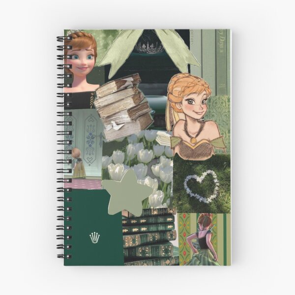 Item preview, Anna Frozen Green Princess Cottagecore Bookish Aesthetic Collage designed and sold by lilacWhim.