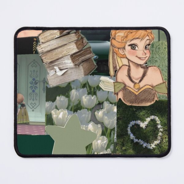 Item preview, Anna Frozen Green Princess Cottagecore Bookish Aesthetic Collage designed and sold by lilacWhim.
