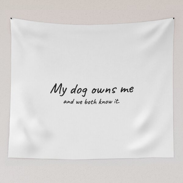 Item preview, My Dog Owns Me Funny Tee designed and sold by low battery meme design.