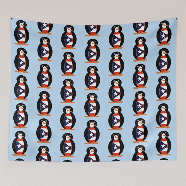 Item preview, Puerto Rican Flag Ms. Penguin Pride Design designed and sold by AuntieShoe.