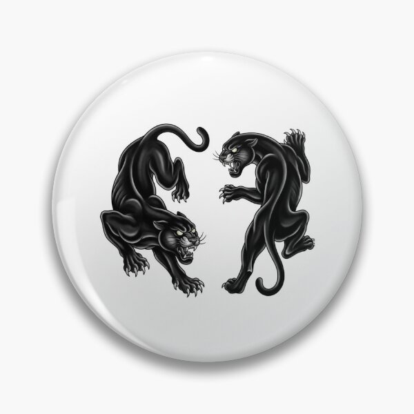 Item preview, Traditional Black Panther Tattoo Flash Crawling Panthers Neo Traditional Art designed and sold by raedattia.