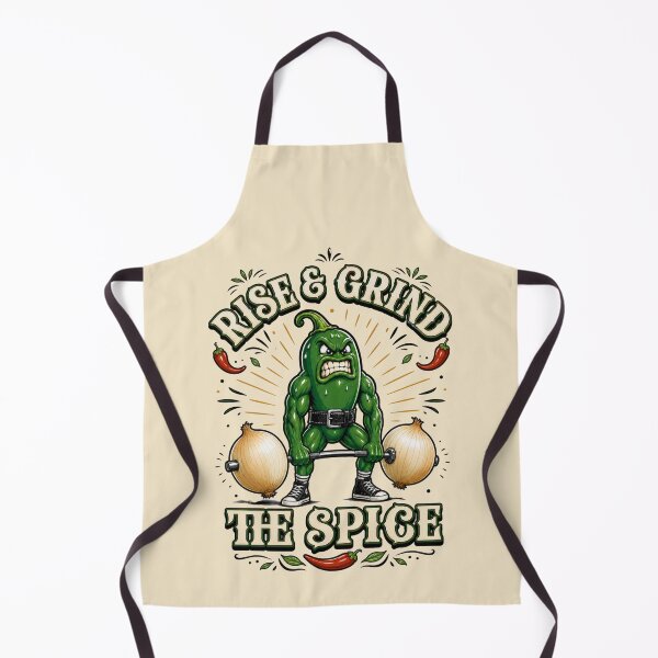 Item preview, Jalapeno Rise & Grind Funny Gym Workout design Spicy Pepper Fitness designed and sold by Rosie's Wildflower Boutique.