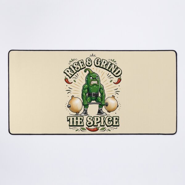 Item preview, Jalapeno Rise & Grind Funny Gym Workout design Spicy Pepper Fitness designed and sold by Rosie's Wildflower Boutique.