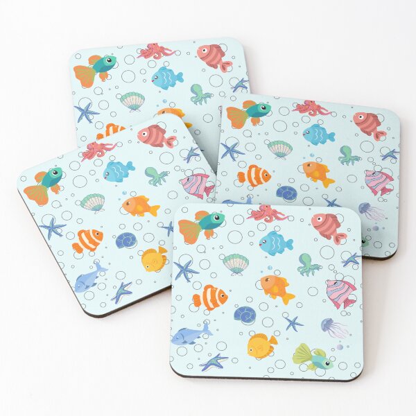 Item preview, Cute Underwater Sea Life & Colorful Fish Pattern designed and sold by SeJaa.