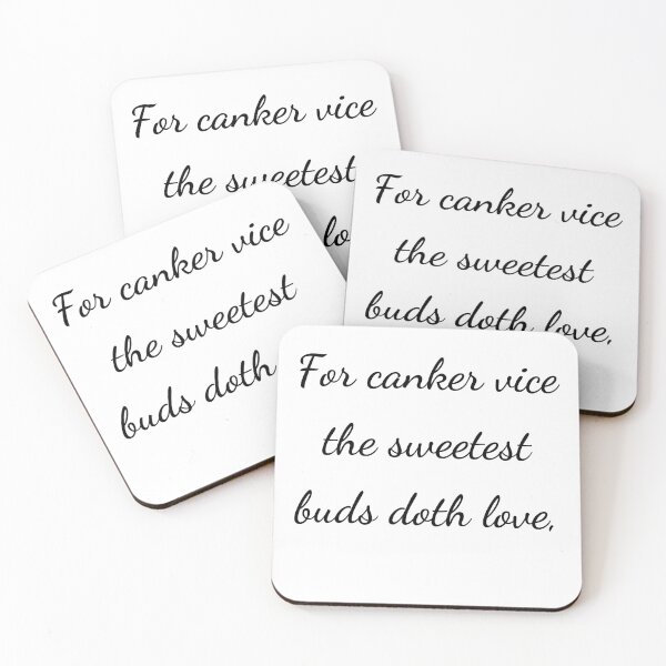 Item preview, “For canker vice the sweetest buds doth love,” - handwriting black designed and sold by ariksworld.