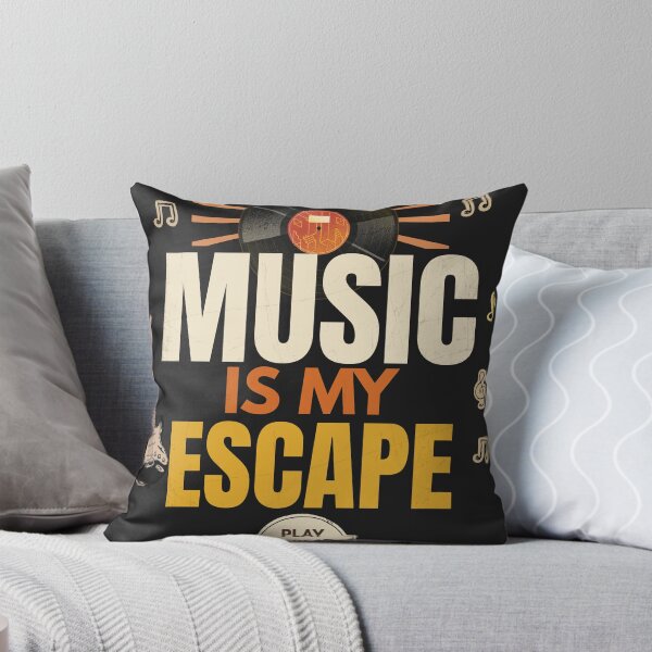 Item preview, Music Is My Escape Vintage Vinyl Record Guitar T-Shirt designed and sold by Uvclick.