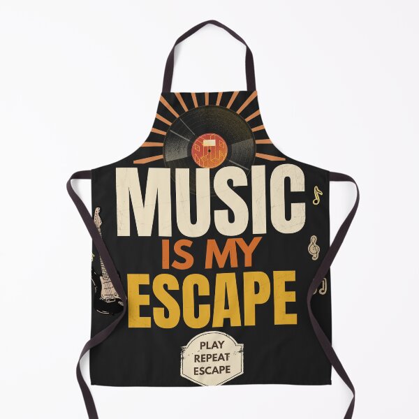 Item preview, Music Is My Escape Vintage Vinyl Record Guitar T-Shirt designed and sold by Uvclick.