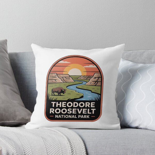 Item preview, Theodore Roosevelt National Park Vintage Travel Badge designed and sold by Teelogic.