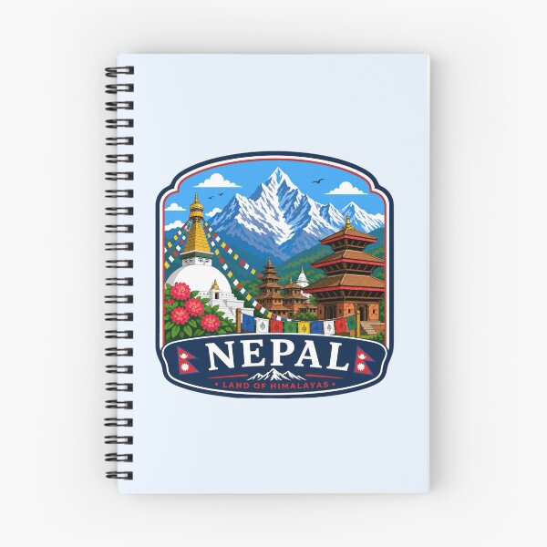 Item preview, Nepal - Himalaya Mountains, Stupa Temples & Prayer Flags designed and sold by Myra365Art.