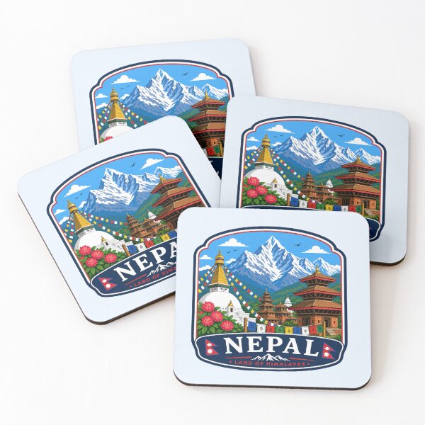 Item preview, Nepal - Himalaya Mountains, Stupa Temples & Prayer Flags designed and sold by Myra365Art.