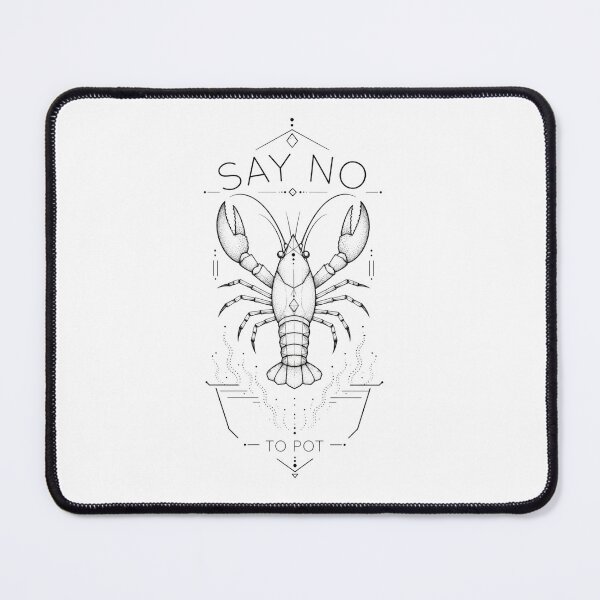 Item preview, Say No To Pot Minimalist Emblem Silhouette Art Funny Seafood Lovers Gift for Crab Lovers designed and sold by Nightarel.