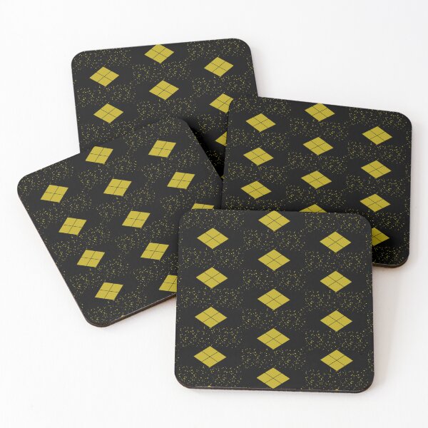 Item preview, Takeda Shingen Crest - Takeda Bishi Samurai Mon Faux Gold Dust Black Tile / Japanese Crest  designed and sold by 戦国まーけっと SENGOKU MARKET.