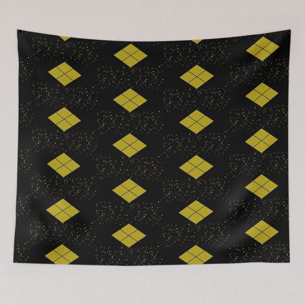 Item preview, Takeda Shingen Crest - Takeda Bishi Samurai Mon Faux Gold Dust Black Tile / Japanese Crest  designed and sold by 戦国まーけっと SENGOKU MARKET.