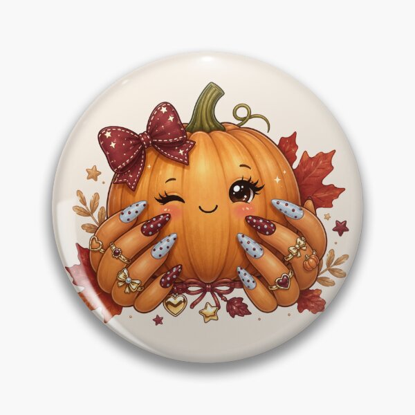 Item preview, Cute Pumpkin Holding Fall Nails Coquette Halloween designed and sold by Yellowriversss.