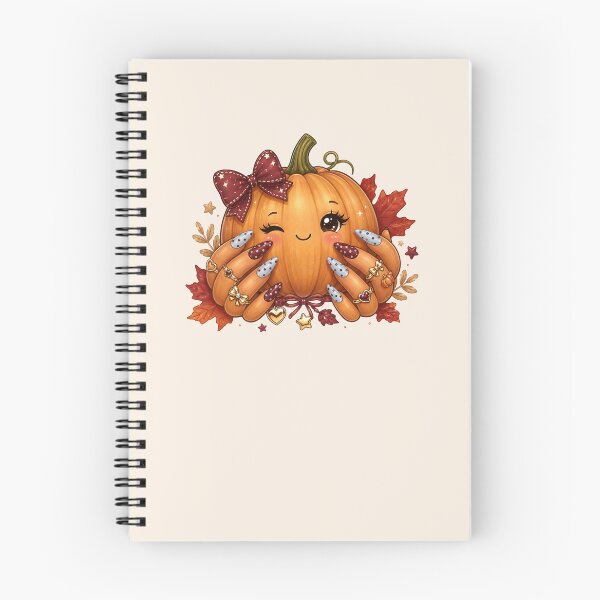 Item preview, Cute Pumpkin Holding Fall Nails Coquette Halloween designed and sold by Yellowriversss.