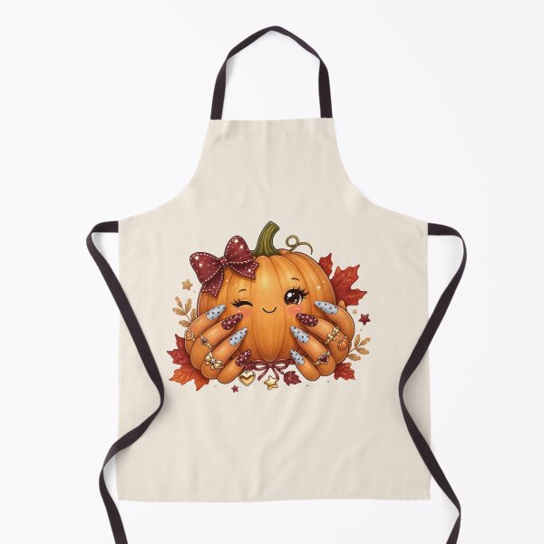 Item preview, Cute Pumpkin Holding Fall Nails Coquette Halloween designed and sold by Yellowriversss.