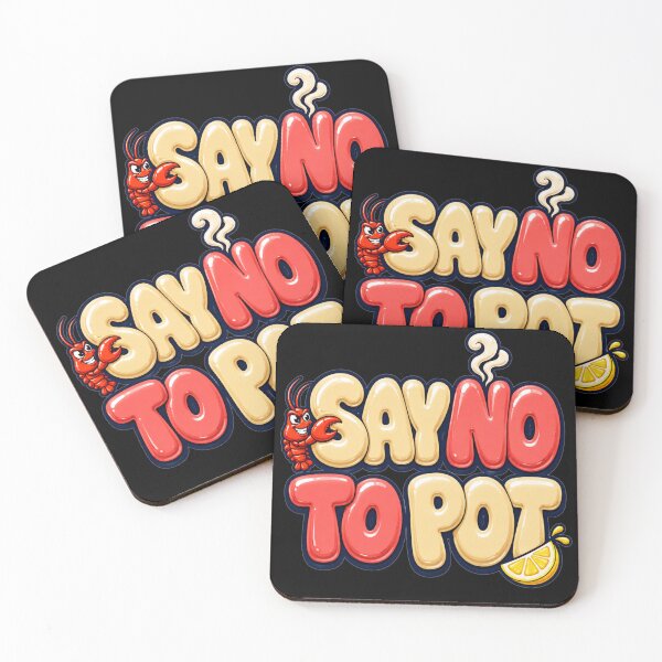 Item preview, Say No To Pot Cartoon Bubble Typography Funny Seafood Lovers Gift for Crab Lovers designed and sold by Nightarel.