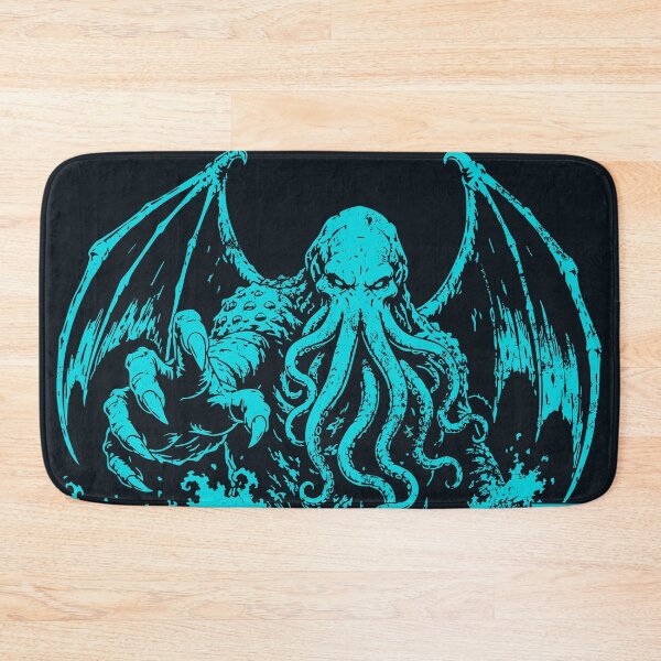 Item preview, Retro Japanese Cthulhu Kaiju Terror Cyan Vintage Style Streetwear designed and sold by ShirtRemarks.