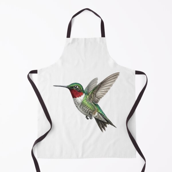 Item preview, Ruby Throated Hummingbird Realistic Vintage Scientific Bird Illustration designed and sold by raedattia.