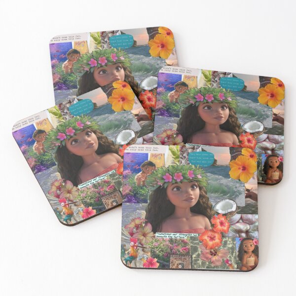Item preview, Moana Tropical Ocean Aesthetic Disney Princess Collage designed and sold by lilacWhim.