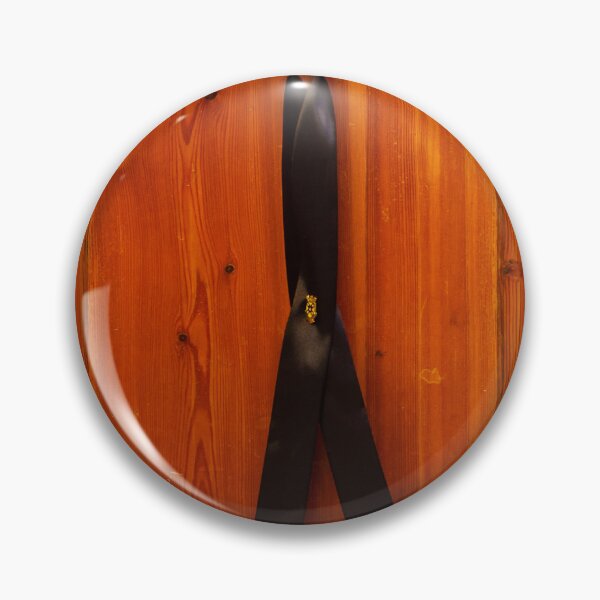 Item preview, Antique Lion Door Knocker With Black Mourning Ribbon On Rustic Wooden Door designed and sold by Nmallia.